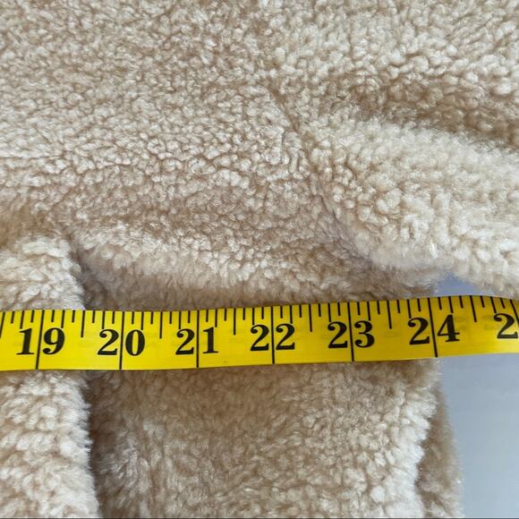 BP Nordstrom Sherpa Jacket Beige with Orange Accents Size Small - Picture 14 of 16